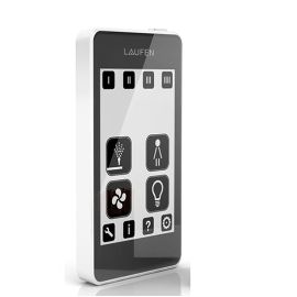 Touch screen remote control, incl. wall holder